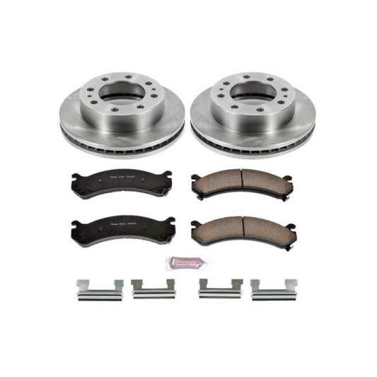 PowerStop OE front brake kit for Chevrolet Avalanche 2500, includes brake rotors and pads for reliable stopping power.