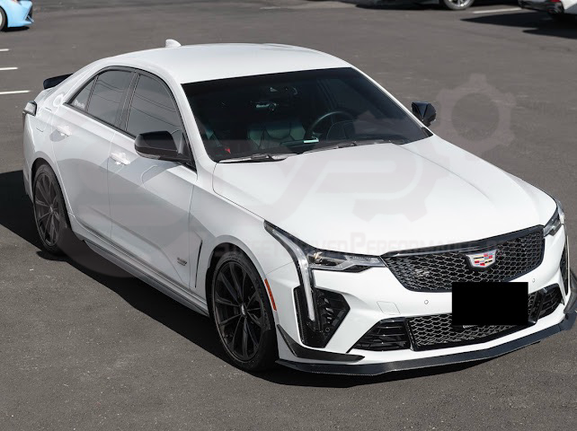 2020-UP CADILLAC CT4-V BLACKWING | CARBON FIBER FRONT LIP SPLITTER WITH CANARDS GROUND EFFECTS