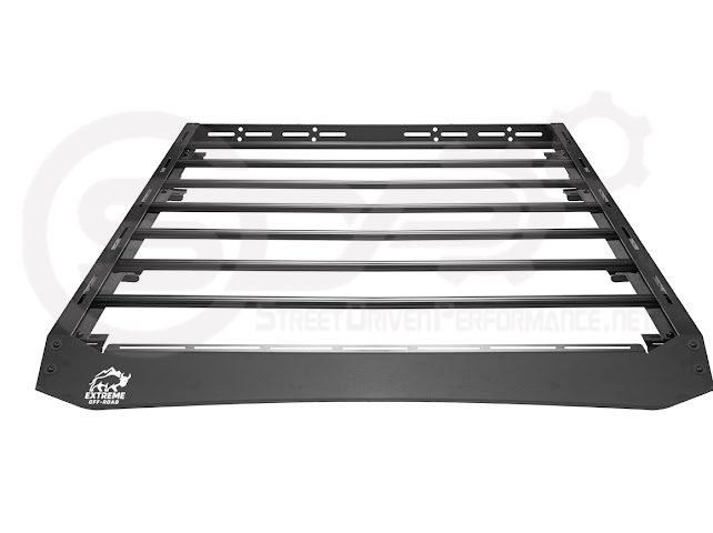 2018-UP JEEP WRANGLER JL & 2020-PRESENT JEEP GLADIATOR JT | CARBON STEEL BLACK TOP ROOF CARGO RACK (FULL & HALF LENGTH)