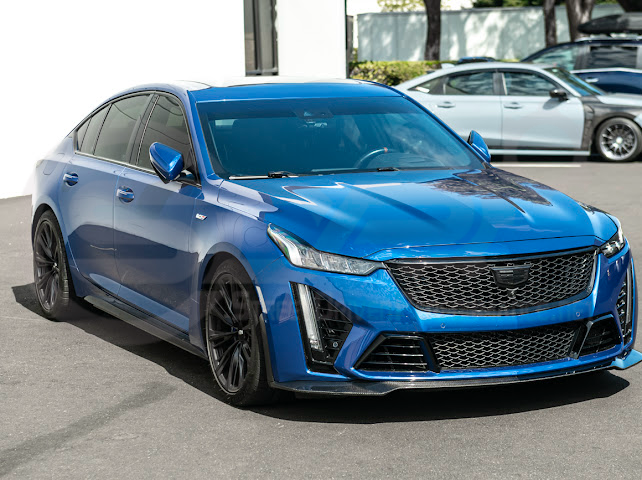 2020-2024 CADILLAC CT5-V BLACKWING SEDAN | FRONT LIP SPLITTER GROUND EFFECTS & WHEEL ARCHES
