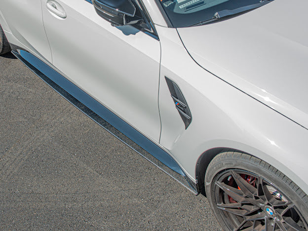 2021-Up BMW G80 M3 | M-Performance CARBON FIBER *ADD-ON* Side Skirts Extension Rocker Panel Ground Effects