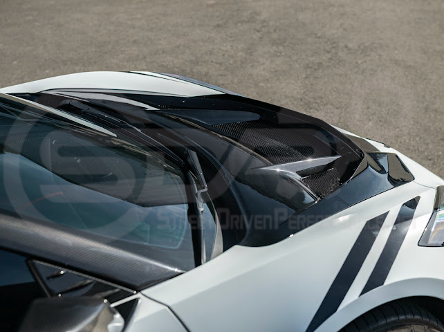 2020-PRESENT CHEVROLET CORVETTE C8 | ZR1 REPLICA STYLE CARBON FLASH FRONT VENTED HOOD