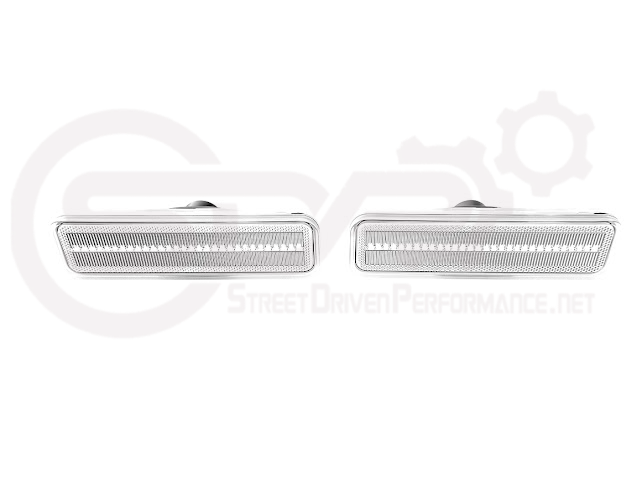 1972-1974 Dodge Charger | Rear Bumper Side Marker Lens Red Light LED Pair (Clear / Red / Smoke)