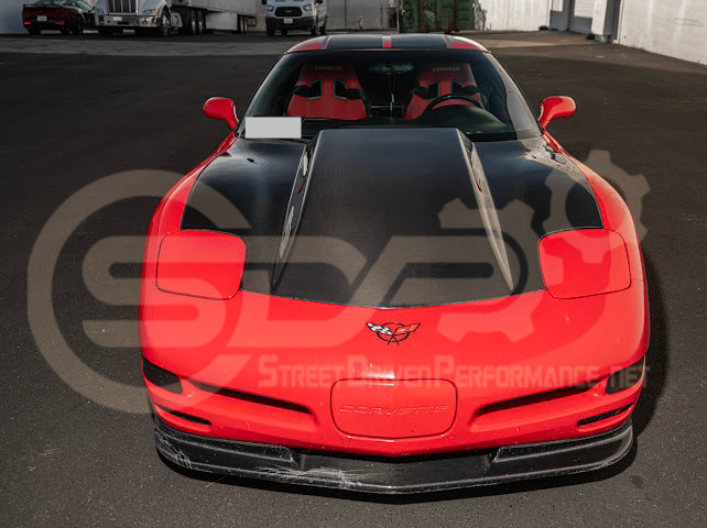 *IMPERFECTION / DISCOUNTED* 1997-2004 CHEVROLET CORVETTE C5 CARBON FIBER FRONT COWL HOOD