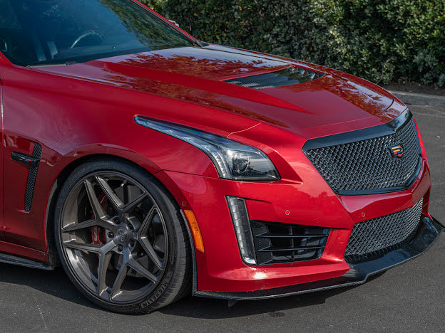 2016-2019 CADILLAC CTS-V3  | FRONT LIP SPLITTER GROUND EFFECTS AND WHEEL ARCHES - CARBON FIBER