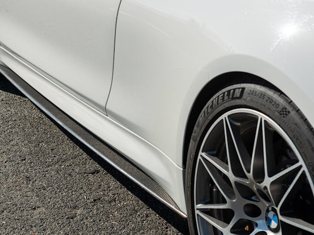 2015-2020 BMW F82 / F83 M4 | M-Performance Style CARBON FIBER Side Skirts Extension Rocker Panel Ground Effects