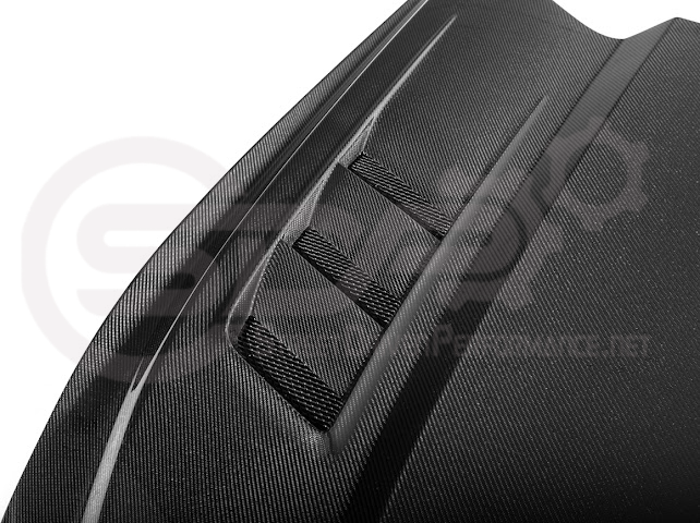 2015-2017 FORD MUSTANG S550 | TERMINATOR STYLE CARBON FIBER FRONT AIR VENTED HOOD
