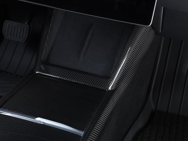 2024-UP TESLA MODEL 3 CARBON FIBER INTERIOR CONSOLE FRAME