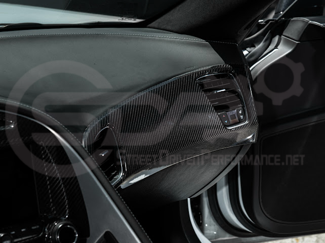 2014-2019 CHEVROLET CORVETTE C7 | DRY CARBON FIBER PASSENGER SIDE DASHBOARD AIR DUCT VENT PANEL COVER