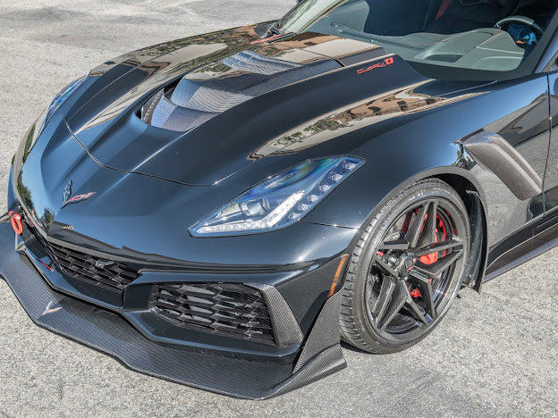 2019 CHEVROLET CORVETTE C7 ZR1 CARBON FIBER HOOD VENT COWL LOUVER