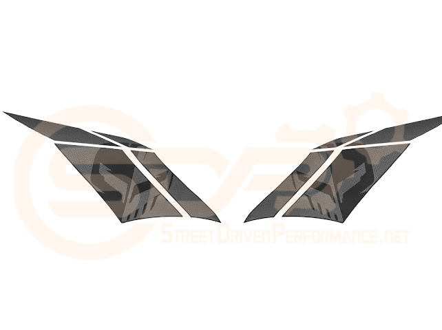 2020-UP CORVETTE C8 REAR FENDERS RACING STRIPES DECALS