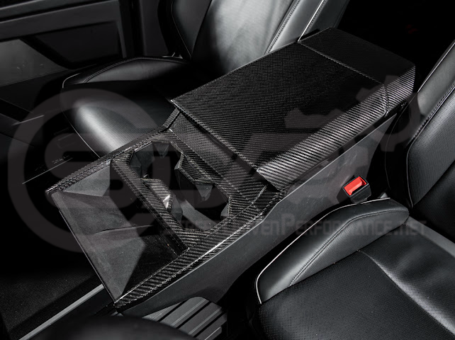 2024-Up Tesla Cybertruck | Interior DRY Carbon Fiber Rear Display Upper Cover