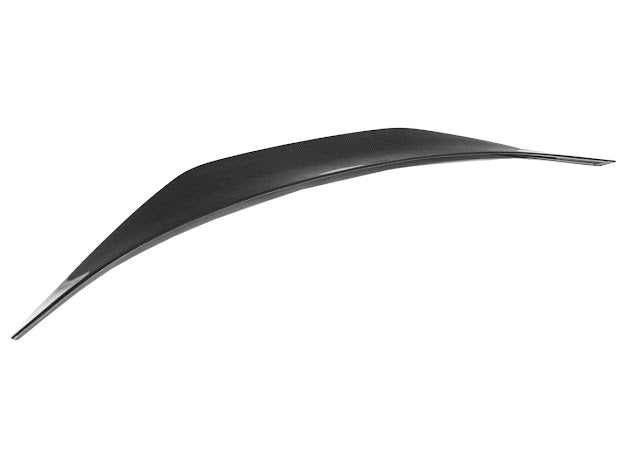 Carbon fiber rear spoiler wing for 2022-up Toyota GR86 and Subaru BRZ, JDM style, from Street Driven Performance, shown on car.