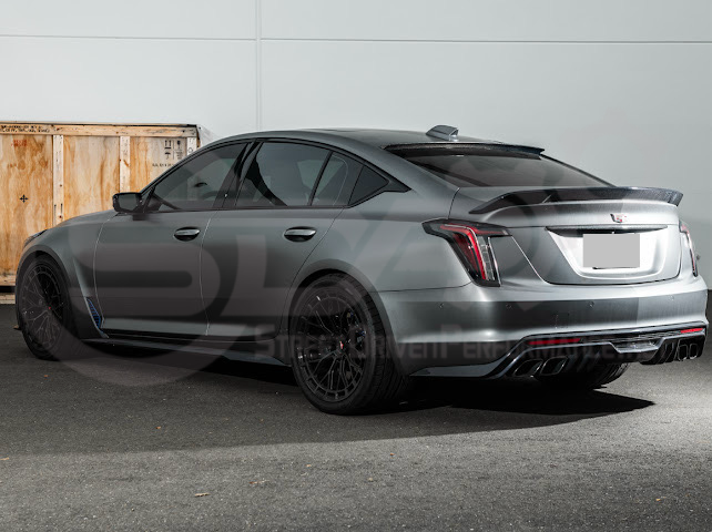 2020-Present Cadillac CT5 / CT5-V / CT5-V Blackwing | SDP Performance Style CARBON FIBER Rear Window Top Roof Spoiler Wing