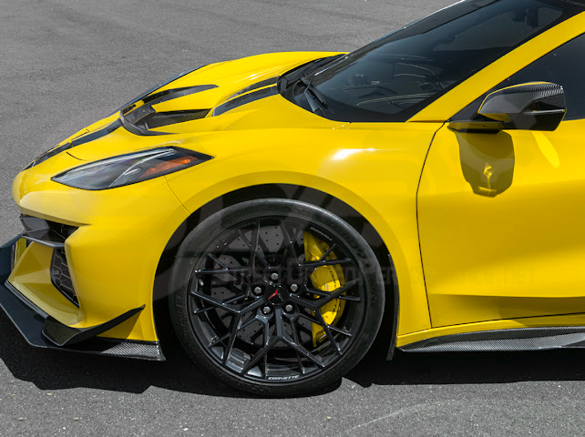 2023-UP CORVETTE C8 E-RAY, Z06, & ZR1 | FACTORY EXTENDED XL VERSION 2 FRONT & REAR MUD FLAPS SPLASH GUARD PAIR