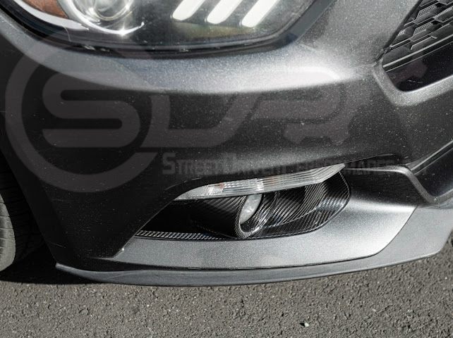 2015-2023 FORD MUSTANG S550 | CARBON FIBER FRONT BUMPER FOG LIGHT BEZEL COVER PAIR