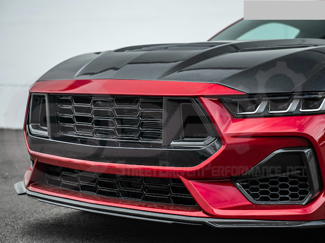 2024-Up Ford Mustang GT | DarkHorse Style CARBON FIBER Side Grille Air Intake Bezel Pair