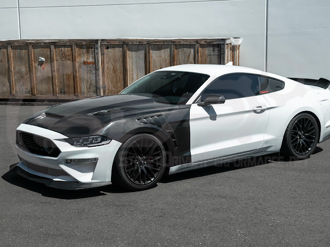 2018-2023 Ford Mustang S550 | GT500 Style Carbon Fiber Front Side Vented Fenders PAIR