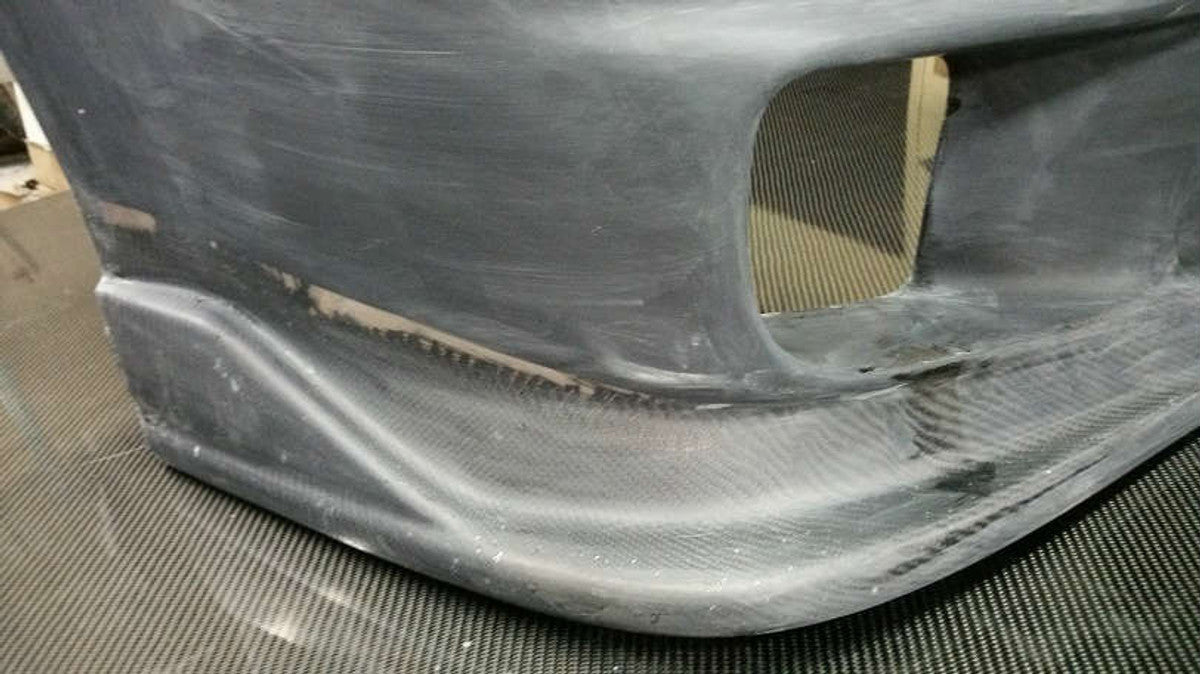 VM302FBC - Advan Design 2004-2008 Acura TL Front Bumper With Integrated Carbon Bottom Section