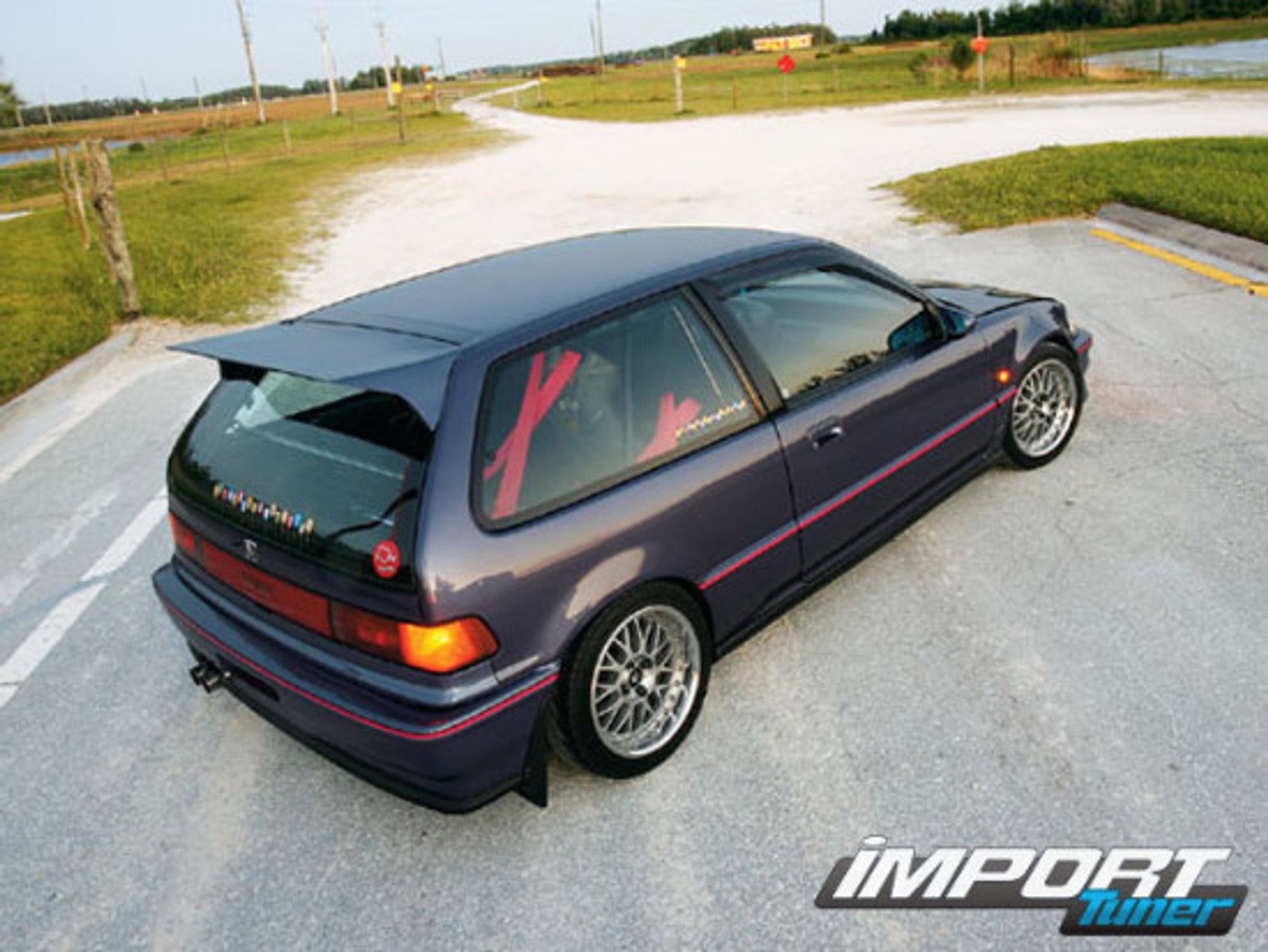 Charge Speed 1988-1991 Honda Civic EF HB Rear Roof Wing