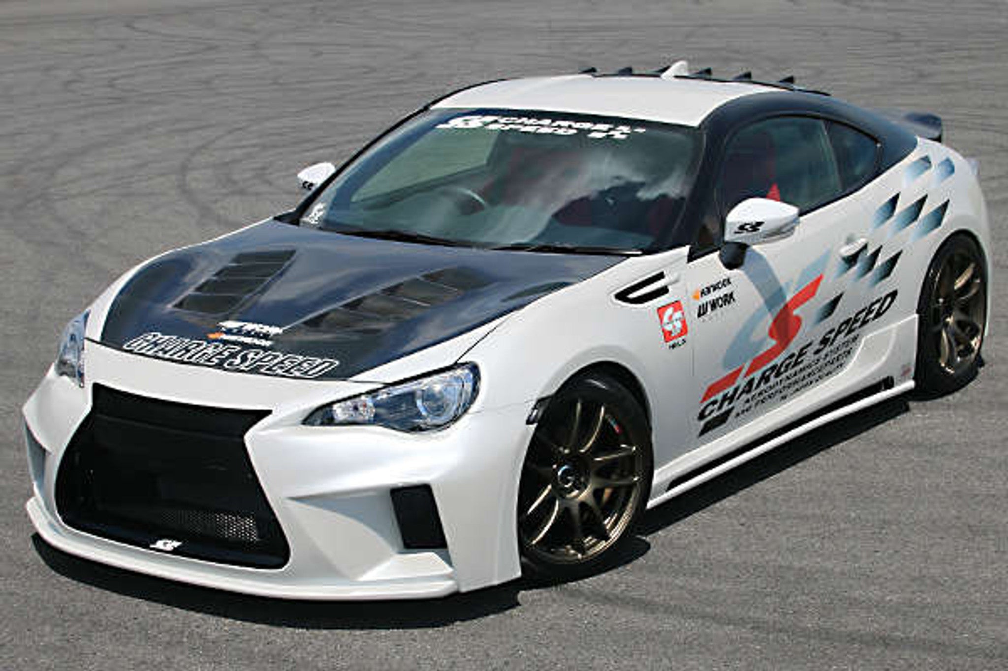 Charge Speed 2013-2016 Scion FR-S FT-86 Type 2 Complete Kit with OEM turn signal on front bumper & LED BACKUP LAMP and REAR REFLECTOR on Rear Bumper