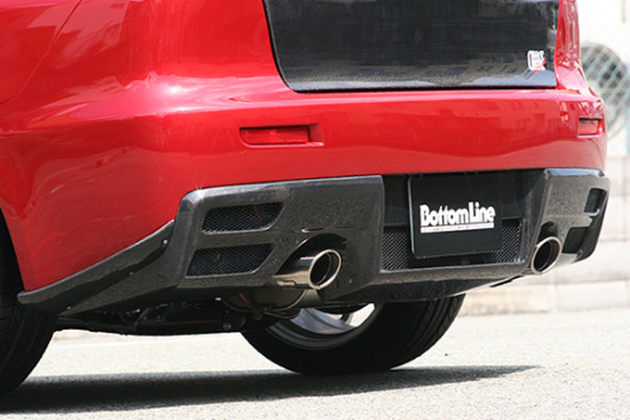Charge Speed 2008-2017 Mitsubishi Lancer Evo X Bottom Line Rear Caps Carbon