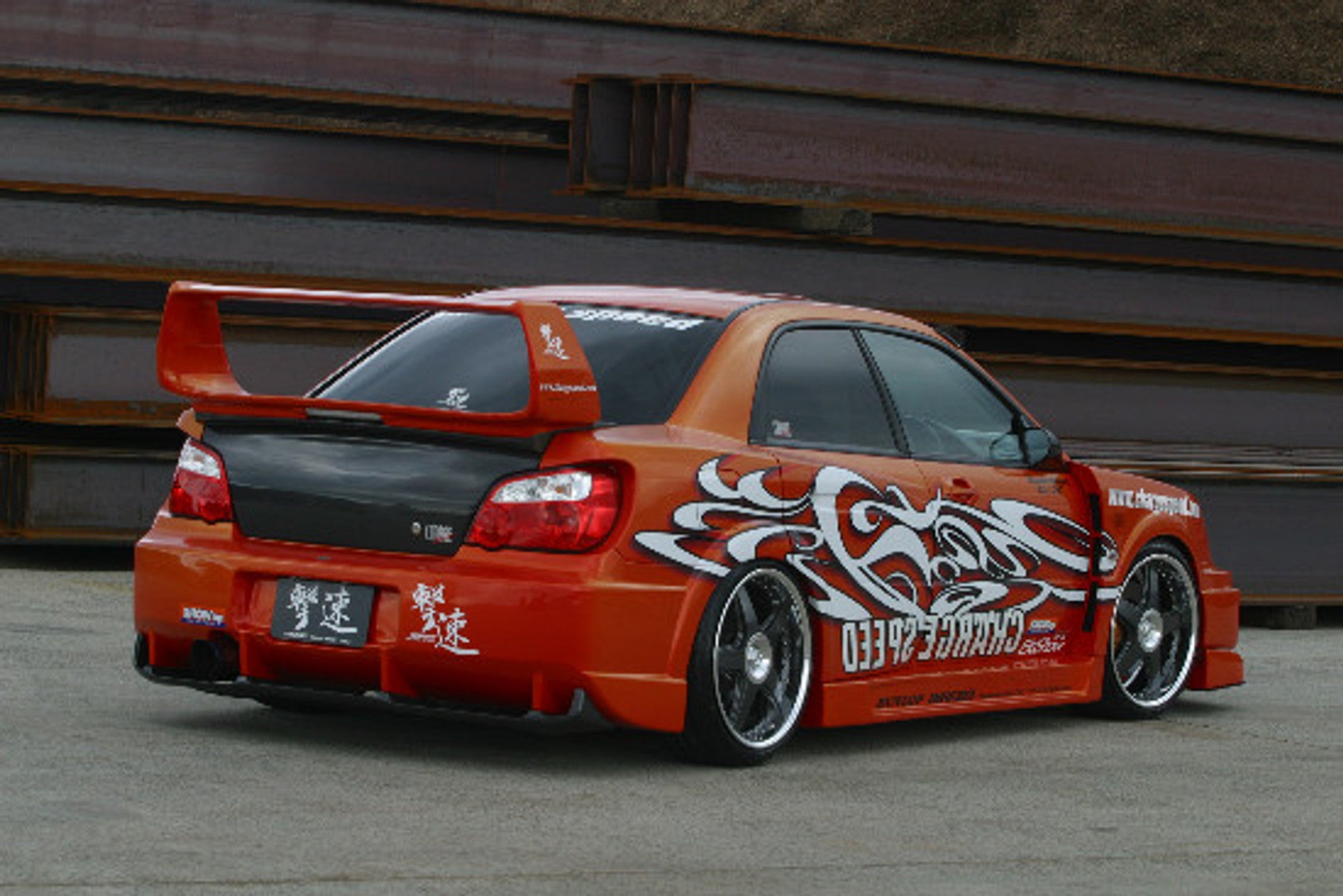 Charge Speed 2004-2005 Subaru Impreza GD-B Peanut Eye Wide Body Super GT Full Kit With Straight Front Center Flap