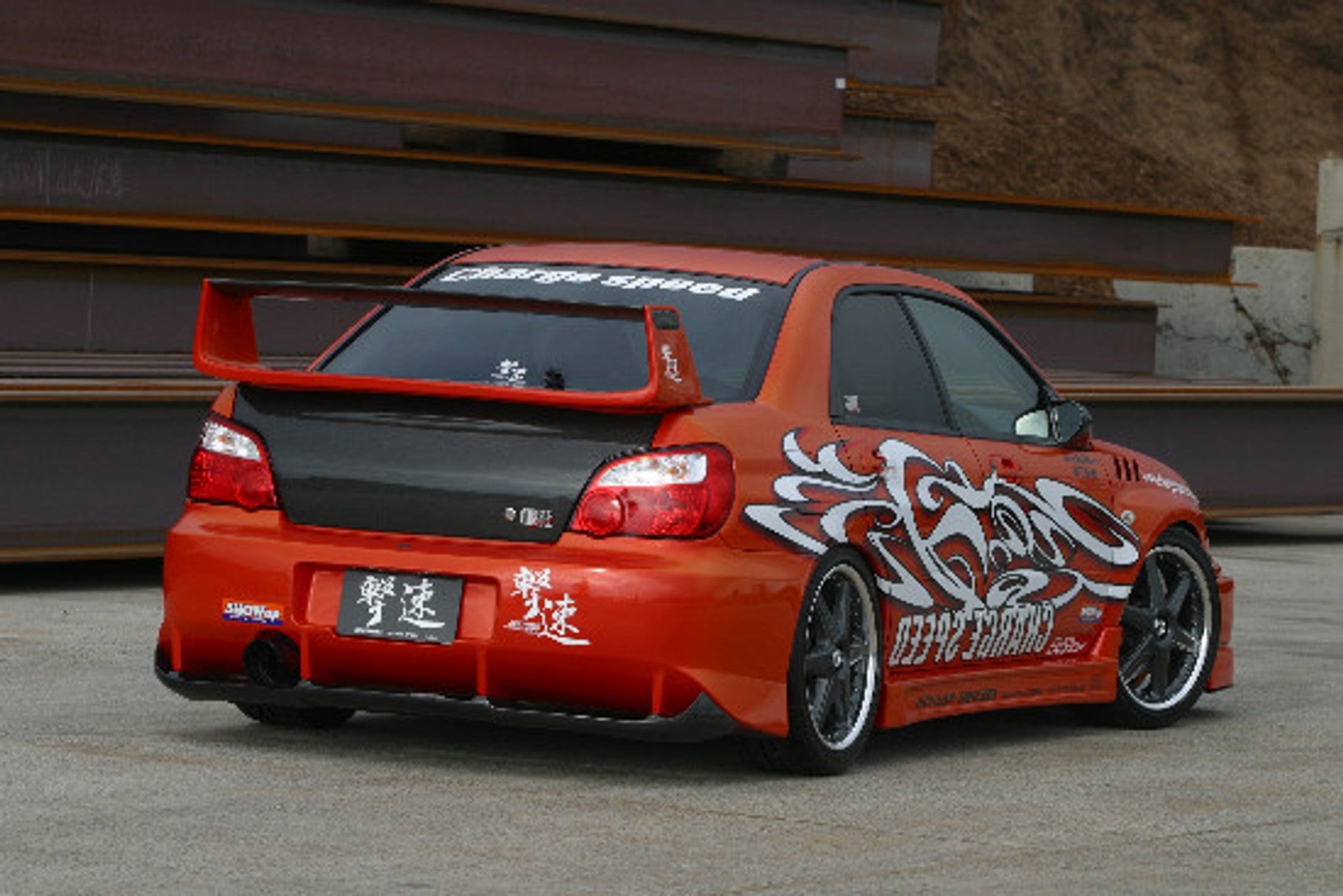 Charge Speed 2005 Subaru Impreza GD-B Peanut Eye Type-2 Full Bumper Kit With Straight Carbon Center