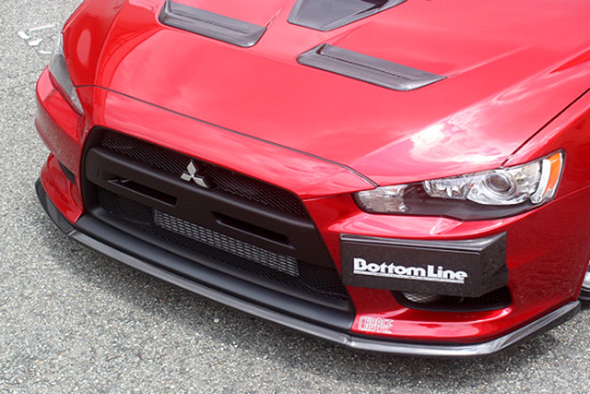 Charge Speed 2008-2017 Mitsubishi Lancer Evo X Bottom Line Type-1 Front Lip Carbon