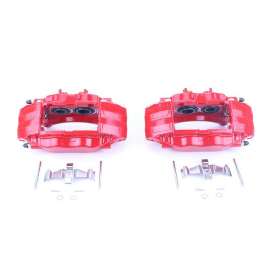 PowerStop front red brake calipers for Subaru Impreza 2004-2014, performance pair without brackets, high-quality automotive replacement