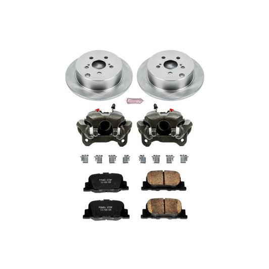 PowerStop rear Autospecialty brake kit with calipers for 2005-2010 Scion tC, includes OE-style brake components.