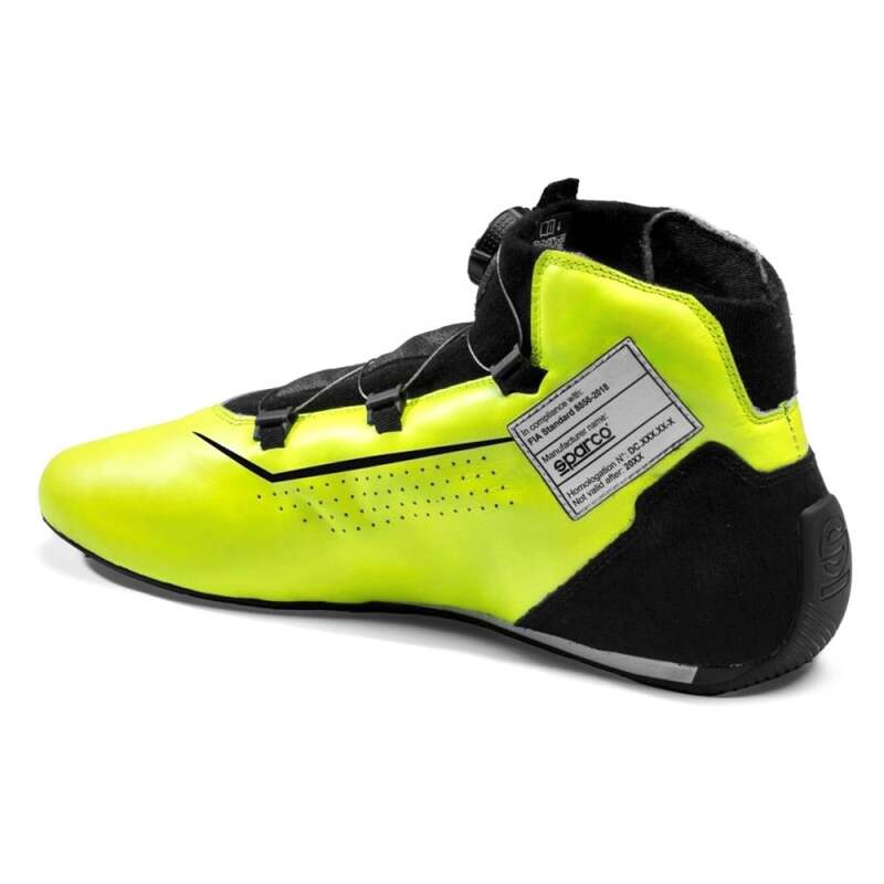 Sparco Rapid YEL/BLK racing shoes in size 37, black and yellow racing footwear with sleek design and racing grip soles.