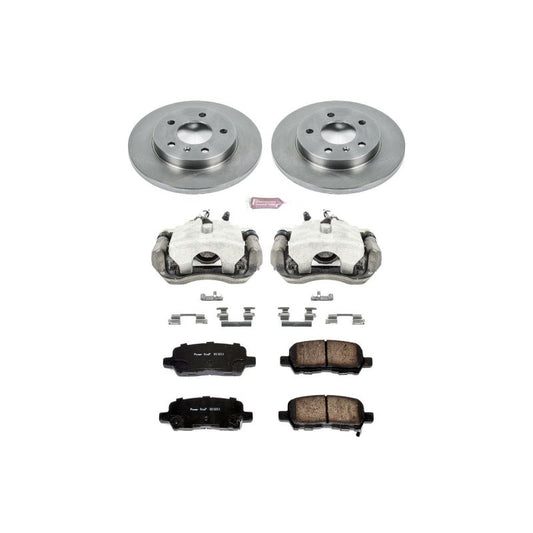 PowerStop OE rear brake kit with calipers for 2005-2009 Buick Allure, includes brake rotors and components.