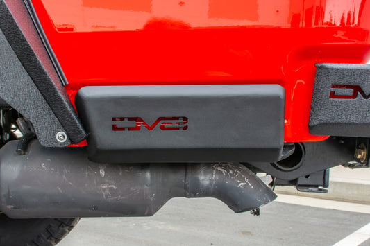 DV8 Offroad Jeep Gladiator 2019+ bedside sliders, exterior body armor and rock rails for off-road protection and durability.