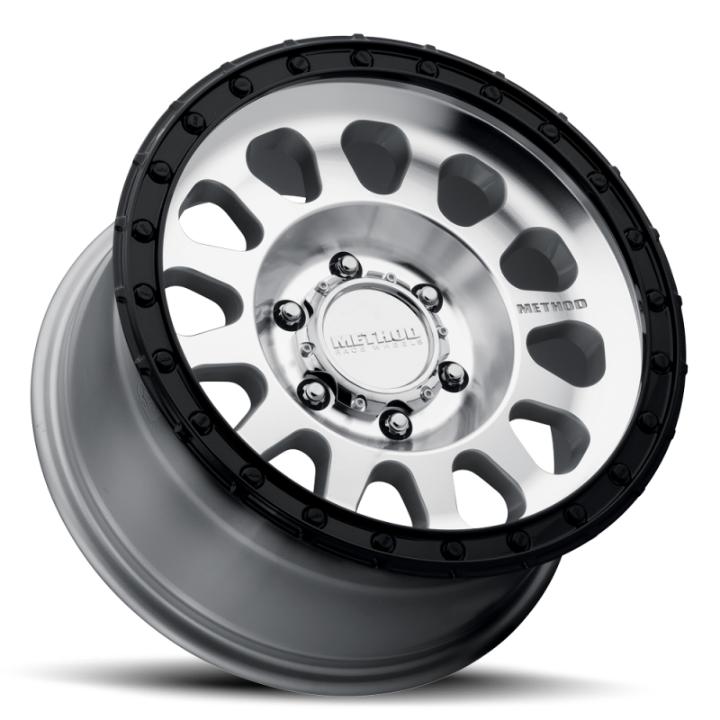 Method MR315 cast wheel, 17x8.5 inches, gloss black lip, 5x5 bolt pattern, 71.50mm CB, machined finish, with a sleek, modern design.