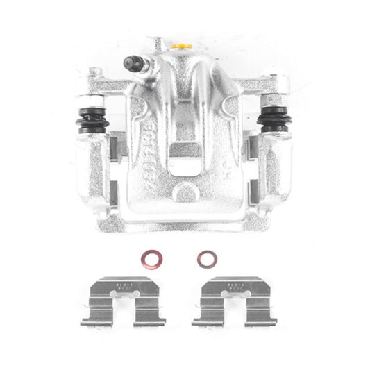 PowerStop rear left OE brake caliper with bracket for 2010-2011 Hyundai Azera, shown in a close-up view.