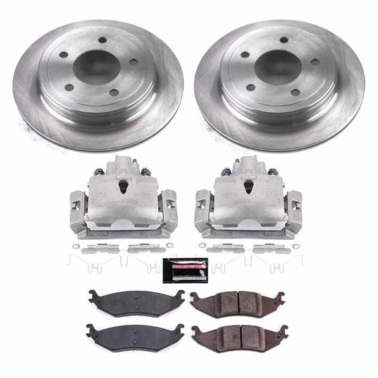 PowerStop rear OE brake caliper kit for Ford E-150 Club Wagon 2004-2005, includes calipers and hardware for auto repair.