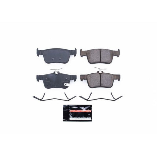 PowerStop Z23 Evolution sport rear brake pads for 2019 Acura RDX with hardware, designed for high-performance braking.