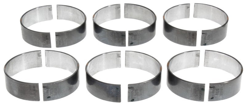 Clevite GM V6 con rod bearing set for 181 CID 3.0L and 231 CID 3.8L engines, showing metal bearings on a clean surface.