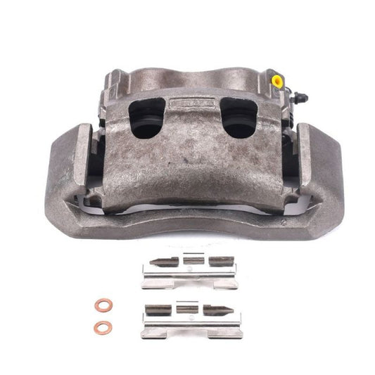 PowerStop front right OE brake caliper with bracket for 2007 Ford E-150 van, automotive parts in black with mounting hardware
