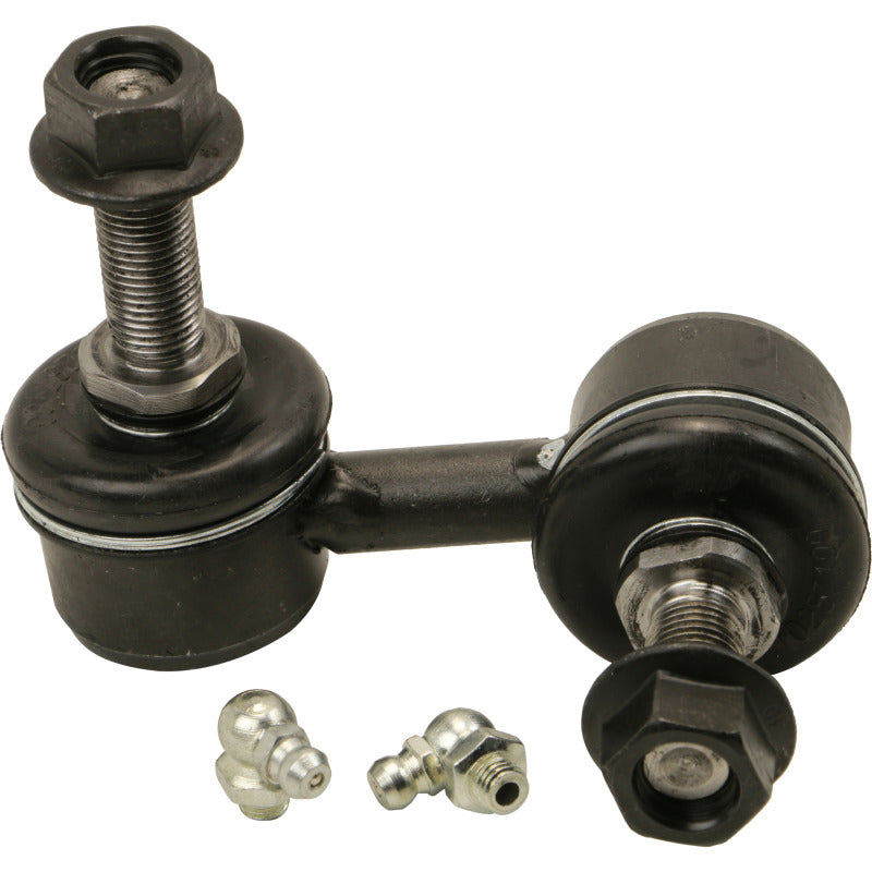 Moog front right sway bar endlink kit for 2011-2012 Infiniti M37, showing the metal link with bushings and mounting hardware.
