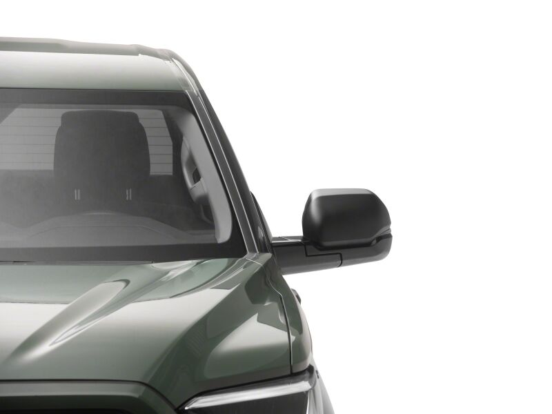Raxiom 22-26 Toyota Tundra side mirrors with clear sequential LED mirror lights, showcasing modern lighting design.