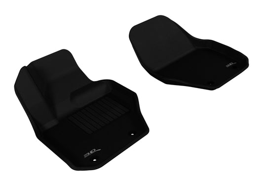 Black 3D MAXpider rubber floor mat for 2010-2018 Volvo XC60, S60, V60 first row, durable automotive interior protection