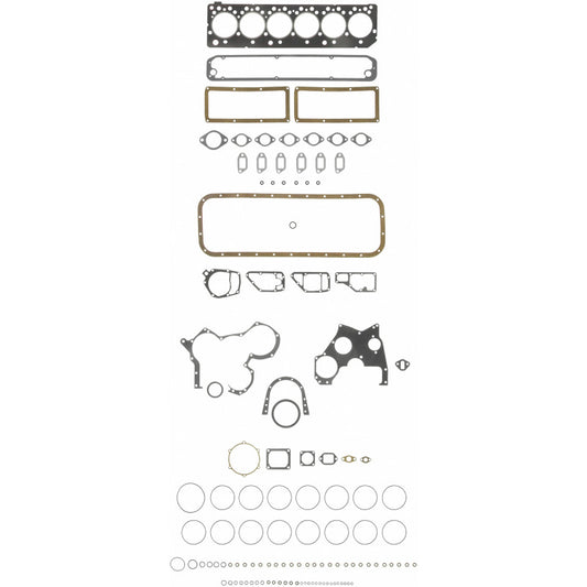 Fel-Pro FS 9035 B-1 engine gasket set with multiple gaskets and seals for automotive engine repair.