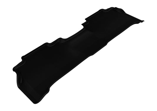 Black 3D MAXpider rubber floor mats for 2008-2020 Lexus and Toyota LX/Land Cruiser second row, durable and custom-fit.