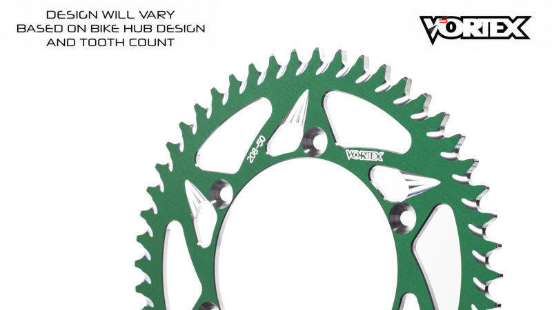 Vortex Racing 34 Tooth 520 Rear Sprocket - Green