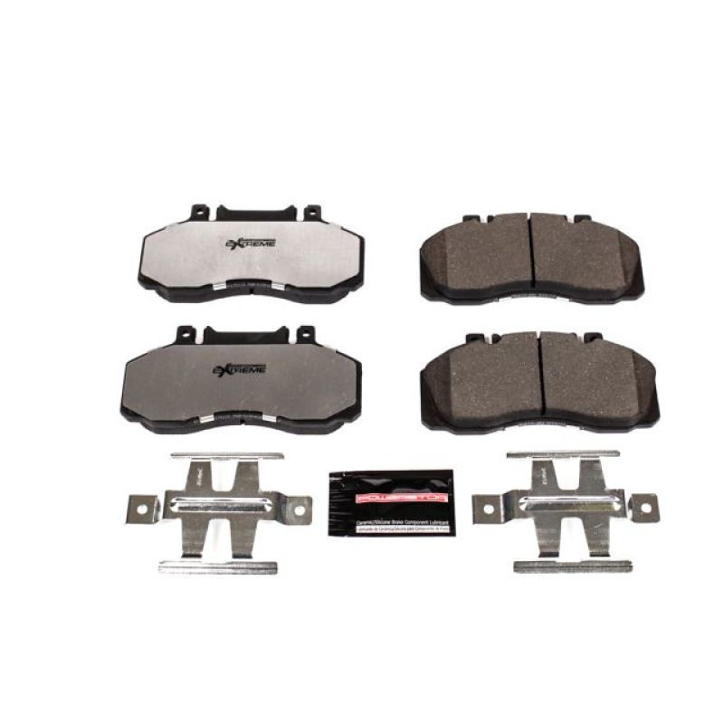 PowerStop Z36 brake pads for Hino 145 truck front or rear with hardware, designed for performance and durability.