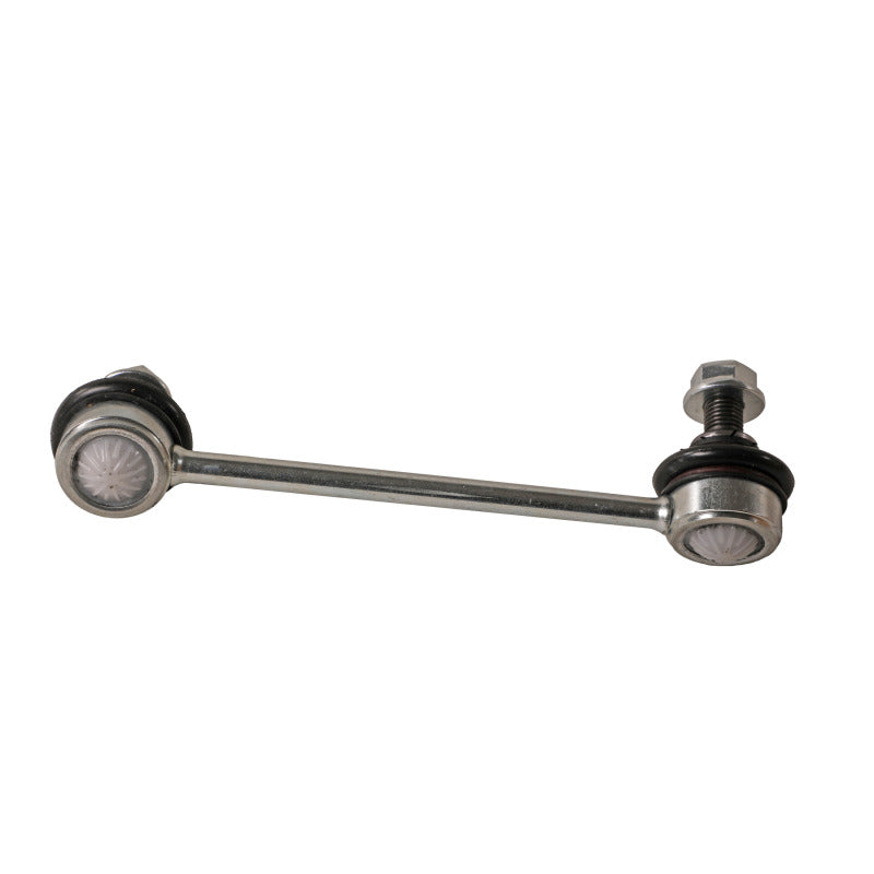Moog rear left sway bar endlink for Mazda 6 2014-2018, close-up view showing metal construction and mounting points.