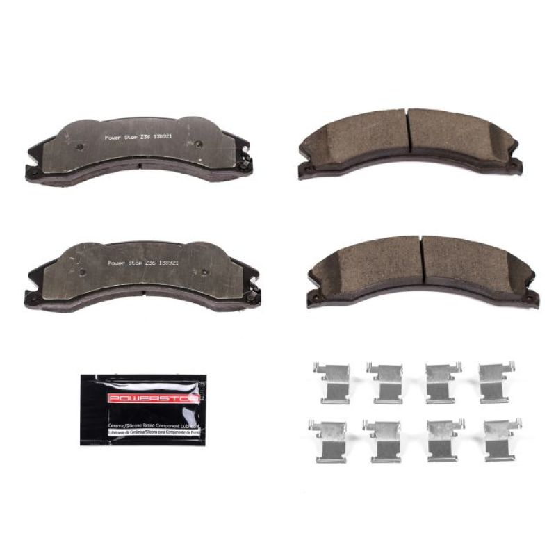 PowerStop Z36 Truck & Tow brake pads for 2011 Chevrolet Silverado 2500 HD, front or rear with hardware, performance brake pads