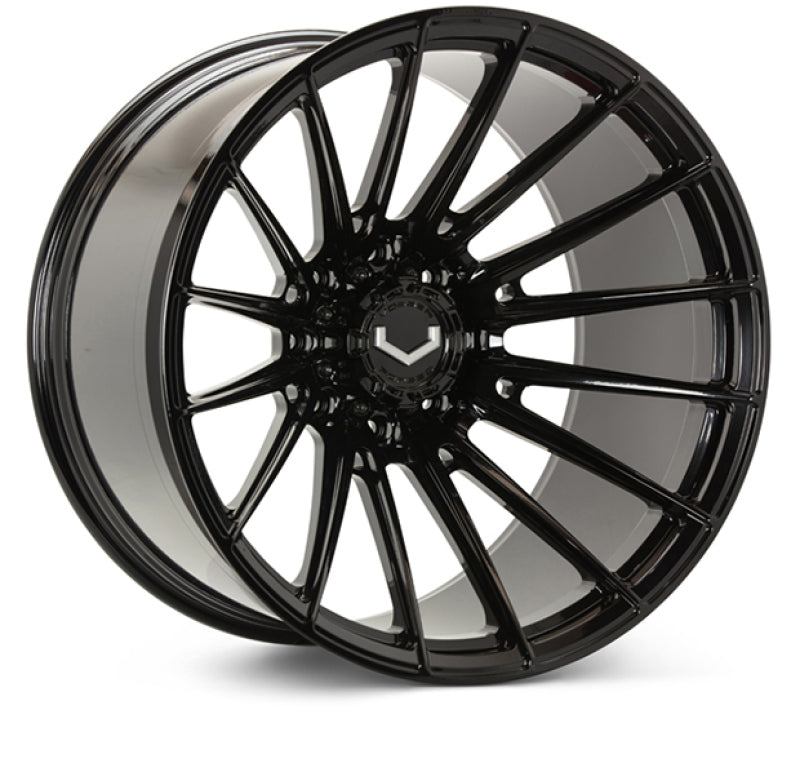 Vossen VFX-01 22x12 forged wheel in gloss black with ultra-deep rim, 5x127 bolt pattern, ET44 offset, 71.5 bore